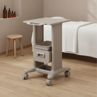 Beauty Storage Cart Swivel Casters Rolling Beauty Cart Rectangular Top Shelf Salon Trolley