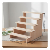 Wooden Tiered Shelf Space-Saving Tiered Display Stand Easy to Reach for Vanity
