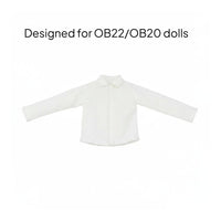 Doll Blouse Button Front Miniature Collared Shirt Soft Cloth