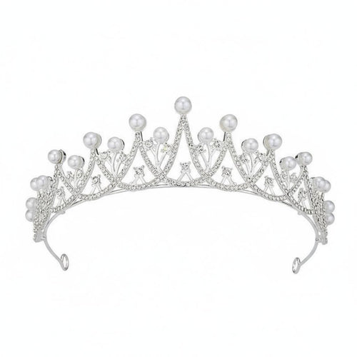 Bridal Headpiece Korean Design Bridal Wedding Headpiece Wedding Hair Jewelry Sparkling Lustrous Bead Crystal Tiara Elegant