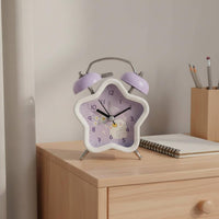 Star-Shaped Alarm Clock Silent Movement Home Decor Metal Frame for Students