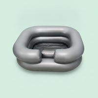 Inflatable Shampoo Basin Rectangular Bedside Shampoo Basin Comfortable Neck Support Portable Hair Washing Sink