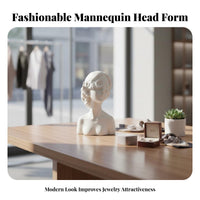 Lightweight Female Mannequin Head Long-Lasting Hat Display Model Professional Grade for Boutique Owners, Photo Shoots, Shop Display Areas