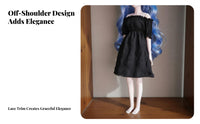Doll Clothing Puff Sleeve BJD Doll Dress Shirred Bodice Toy Accessory