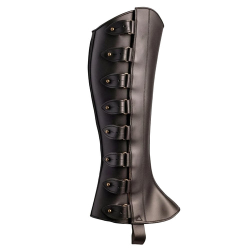 Medieval Boot Cover PU Leather Renaissance Boot Cover Metal Hardware
