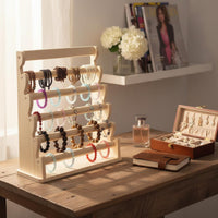 Solid Wood Bracelet Organizer Large Capacity for Dresser Top, Boutique Owners