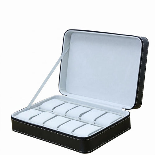 Watch Storage Bag 10-Slot Travel Accessory Padded Interior