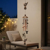 Creature Wind Chime Bell-Shaped Pendants Hanging Ornament Layered Design