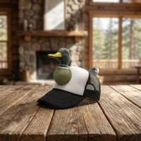 Duck Trucker Hat Structured Novelty Cap Unique for Festivals, Camping, Teens