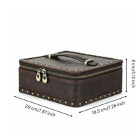 Vintage Leather Jewelry Box Soft Inner Lining Watch Jewelry Box for Gift Giving