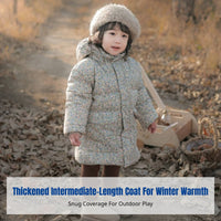 Kids Down Jacket, Thick Warm Hooded Coat, Windproof, Outdoor Skiing, European Style