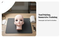 Reusable Eyelash Extension Practice Head Easy to Clean Lash Mannequin Head Realistic Skin Texture for Students, Beginners