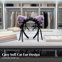 Lace Chime Cat Ear Hair Hoop With Tinkling Chime S Gothic Doll-Like Creature Ear Headband Gothic Lace Creature Ears Cute Design