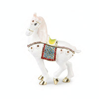 Jeweled Accents Horse Jewelry Box Enameled Horse Trinket Box