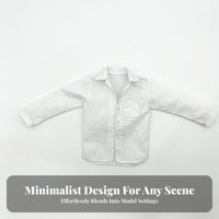 1/6 Scale Male Shirt Trendy Design 1/6 Scale Figure Shirt Precise Fit