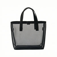 Mesh Tote Bag Breathable Mesh Bag with Zipper Travel-Friendly for Gym, Travelers