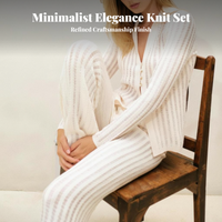 Women's Relaxed Cardigan & Wide Leg Pants Set
