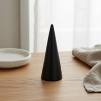 Black Wooden Rings Stand Sleek Finish Cone Rings Holder Sturdy Jewelry Photography Cone for Photographers