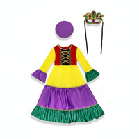Carnival Cosplay Dress Multicolor Children's Wear Wide Skirt