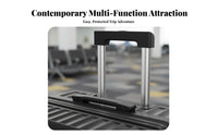 2 Pieces Long-Lasting Suitcase with Vanity Case Combination Lock Hardside Carry-on Telescopic Handle Luggage Lightweight for Travelers, Business Professionals, Students, Vacation, Airport, Weekend Getaway