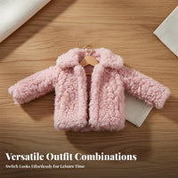30cm Doll Winter Coat Fashionable Design Soft Doll Coat Soft Texture Toy Accessory for Girls, Kids, Display, Dollhouse Play