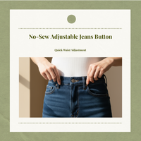 Adjustable jeans button tightens fit