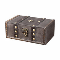 Vintage Wooden Jewelry Box Dustproof for Bedroom