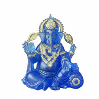 Seated Ganesha Figurine Indian Craftsmanship Resin Ganesha Statue Handmade