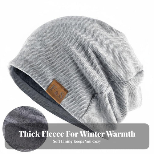 Double Layer Sleep Cap Soft & Comfortable Chemo Headwear Breathable for Post-Surgery Patients, People with Hair Loss, Sleeping, Winter, Home