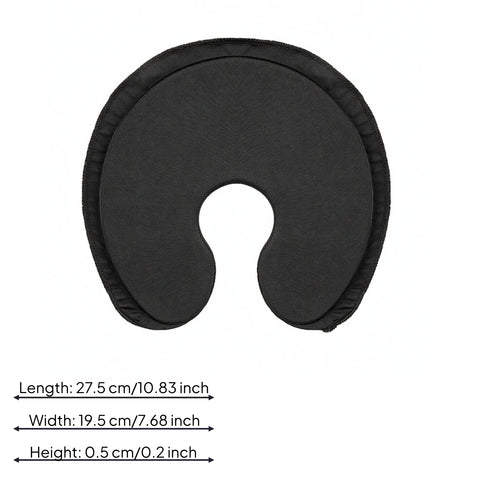 Black Gel Breast Pad Stitched Perimeter Personal Care Item Curved