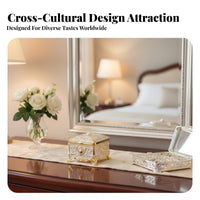 Exquisite Gift European Design Jewelry Box Long-Lasting Zinc Alloy Engraved Keepsake Case for Wedding