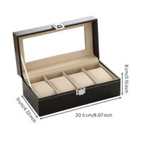 Watch Display Case Soft Light Beige Watch Storage Box Dust Protection