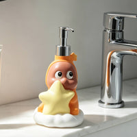 Tabletop Soap Dispenser Natural Resin Bathroom Accessory Glossy Metallic Finish