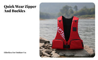 Sleeveless Life Jacket Reflective Piping Mesh Life Vest No Inflation Required