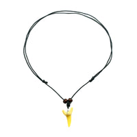 Tooth Pendant Necklace Rough-Hewn Look Fashion Accessory Light Yellow