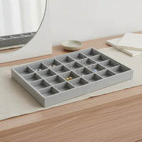 24-Grid Jewelry Tray Space Saving 24 Grid Jewelry Tray Scratch Protection Earring Storage Organizer for Retailers