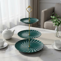 3 Tier Cake Stand Reusable Tiered Dessert Stand Easy to Clean for Afternoon Tea