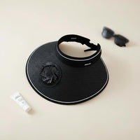 Lightweight USB Charging Fan Visor Breathable USB Cooling Hat Wide Brim for Travel, Beach