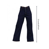 1/6 Scale Doll Jeans Custom Fit BJD Straight Straight-Leg Trousers Handmade Wide Leg Doll Pants for Diorama Display