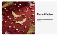 Alloy Mythical Avian Crown Finding Ancient Design Traditional Chinese Hair Accessory Part DIY Hair Crown Accessory Intricate