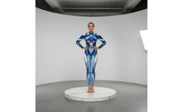 Bodysuit with aquaticScale Pattern Body-Hugging Unitard Bodycon for Halloween