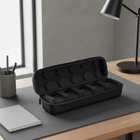 5 Compartment Watch Case Debris-Resistant-Resistant 5 Compartment Watch Travel Case Timepiece Organizer Foam Interior Fastener