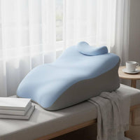 Memory Foam Adult Pillow Ergonomic Shape Couples Positioning Pillow High Density