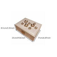 Double Layer Jewelry Box Elegant Floral Jewelry Box Carved Design for Bedroom