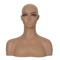 Shoulder Mannequin Bust PVC Hairpiece Mannequin Head for Photo, Salon Owners