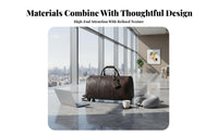 Large Capacity Wheeled Garment Duffel Retro Design Convertible Garment Bag Adjustable Trolley Handle Rolling Luggage Multiple Carrying Options for Business Travelers, Professionals, Men, Short Trip Getaways, Airports