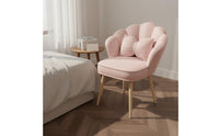 Petal Back Vanity Chair High-Density Sponge Cushion for Bedroom, Living Room