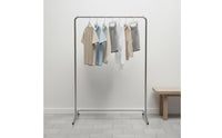 Adjustable Height Stainless Steel Clothing Rack Heavy Duty Minimalist Clothing Display Retail Fixture for Showroom
