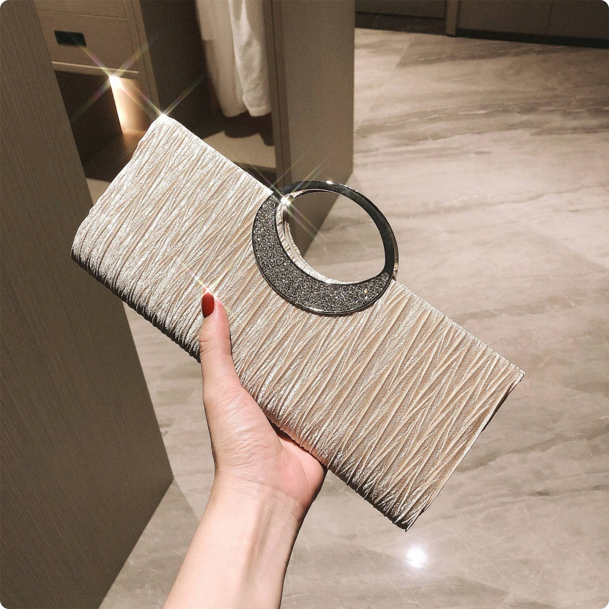 Rhinestone Clutch Light Luxury Glitter Evening Clutch Dressy for Wedding, Women