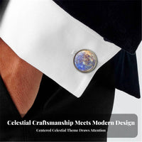 2 Pieces Galaxy Glass Cufflinks Great Gift Idea Galaxy Cufflinks Hand-Crafted